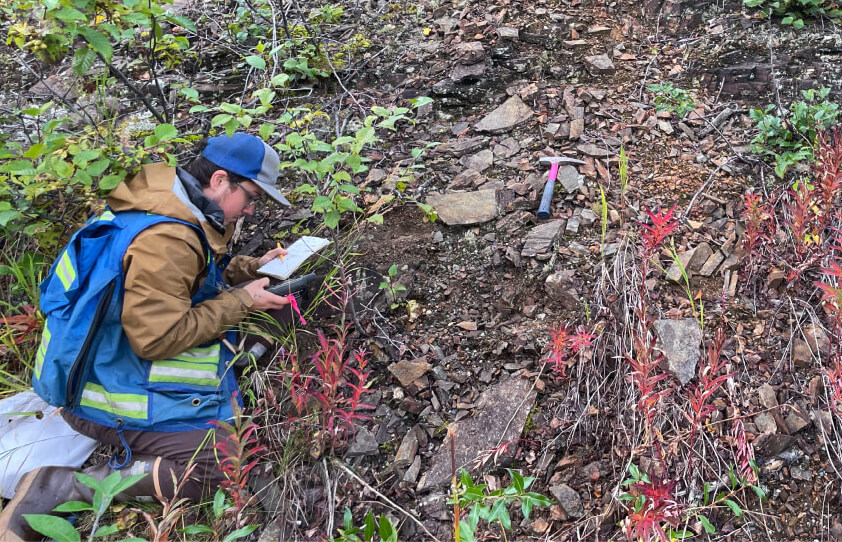 Worker Analyzing Soil